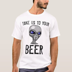 Drôle T-shirts BEER, Alien