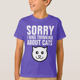 Drôle T-shirts CAT ENFANTS, DÉSOLÉ JE CROYAIS DES