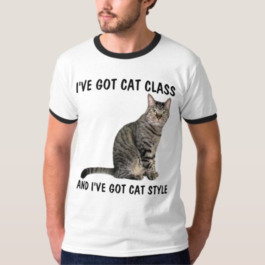 Drôle T-shirts de chat Tabby, GOT CLASSE CAT (Devant)
