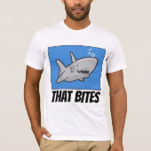 Drôle T-shirts SHARK, QUI BITES (Devant)