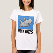 Drôle T-shirts SHARK, QUI BITES T-Shirt (Devant)
