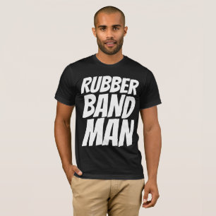 Drôle T-shirts Vintages Hommes, RUBBERBAND MAN