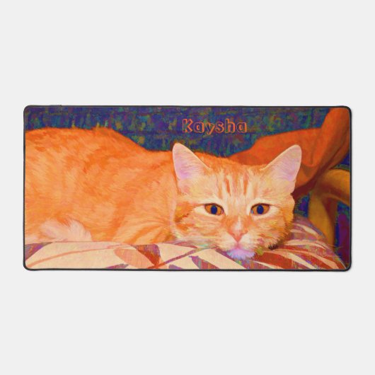 Drôle Tabby Chat Bright Orange Cute (Recto)
