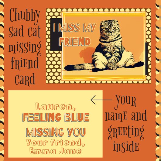 Drôle Tabby Gros Chat Je Manque Ma Carte De Voeux 