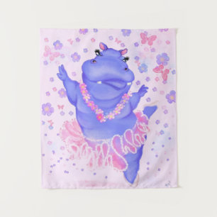 Drôle Tapisserie Ballerina Hippo Bonne danseuse de