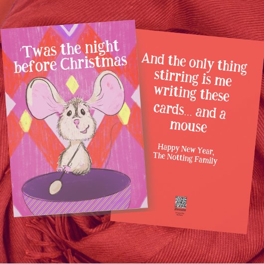 Drôle tard après Noël Carte de Nouvel An