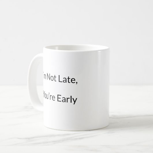 Drôle Tardy Excuse Mug (Devant gauche)