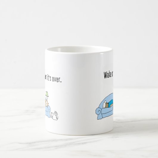 Drôle tasse à café comique. "Réveille-moi quand c' (Centre)