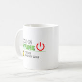 DRÔLE ! Tasse à café « Papa est déconnecté » (Devant gauche)