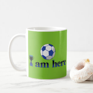 Drôle tasse de football - Je suis ici