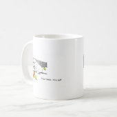 Drôle Tennis Jouer Basset Hound Mug (Devant gauche)