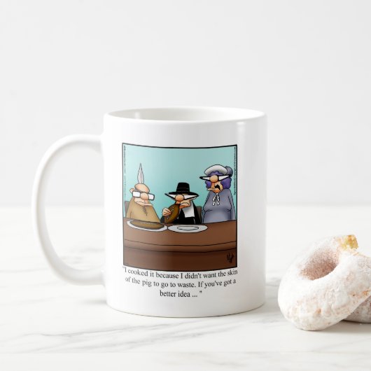Drôle Thanksgiving Football Humour Mug (Avec donut)