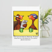 Drôle Thanksgiving Humour Carte de vacances (Debout devant)