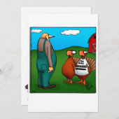 Drôle Thanksgiving Humour Carte de vacances (Devant / Derrière)