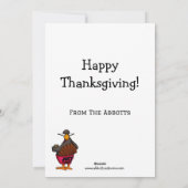 Drôle Thanksgiving Humour Carte de vacances (Dos)
