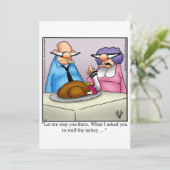 Drôle Thanksgiving Humour Carte de vacances (Debout devant)