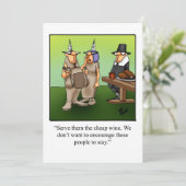 Drôle Thanksgiving Humour Carte de vacances (Debout devant)
