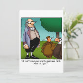 Drôle Thanksgiving Humour Carte de vacances (Debout devant)