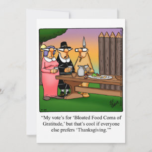 Drôle Thanksgiving Humour Carte de vacances