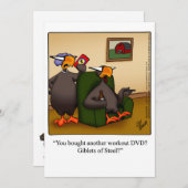 Drôle Thanksgiving Humour Carte de vacances (Devant / Derrière)