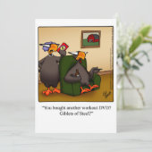 Drôle Thanksgiving Humour Carte de vacances (Debout devant)