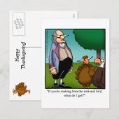 Drôle Thanksgiving Humour carte postale "Spectickl (Devant / Derrière)