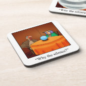 Drôle Thanksgiving Humour Dessous de verre Set Spe (Côté gauche)