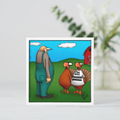 Drôle Thanksgiving Humour Dîner Invitations (Debout devant)