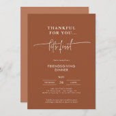 Drôle Thanksgiving Invitation Friendsgiving Dîner (Devant / Derrière)