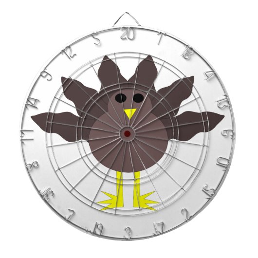 Drôle Thanksgiving Turquie Cible de flechettes (Devant)