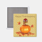 Drôle Thanksgiving Turquie en Citrouille - Magnet (Recto/Verso)