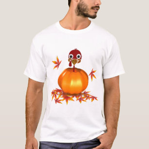 Drôle Thanksgiving Turquie en Citrouille - T-shirt