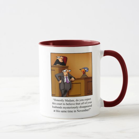Drôle Thanksgiving Turquie procès Humour Mug (Droite)