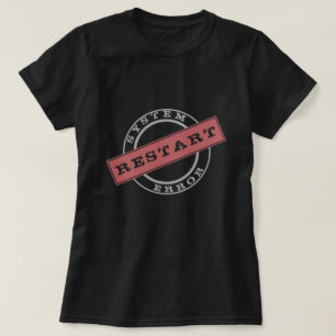 Drôle Timbre T-Shirt Redémarrage du texte - Person