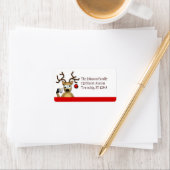 Drôle Tipsy Reindeer - Étiquettes de adresse de No (En situation)