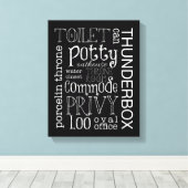 Drôle Toile de salle de bain Imprimer (Insitu (Plancher de Bois))