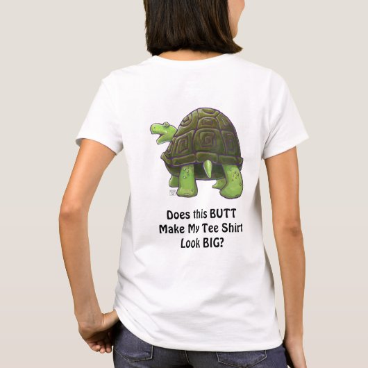 Drôle Tortoise Question Big Butt T-Shirts (Dos)