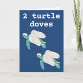 Drôle tortue de mer 12 jours de Noël Carte de vaca (Devant)