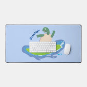 Drôle tortue vague de surf dessin animé (Clavier et souris)