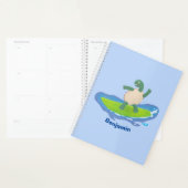 Drôle tortue vague de surf dessin animé (Devant avec enveloppe)