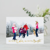 Drôle Tout n'est pas calme Carte photo de vacances (Debout devant)