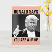 Drôle toutes les occasions Donald Trump Cartes de  (Fleur jaune)