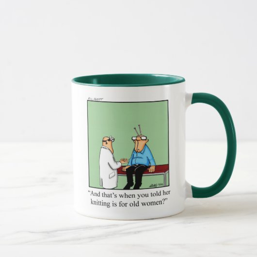 Drôle Tricot Humour Mug cadeau (Droite)