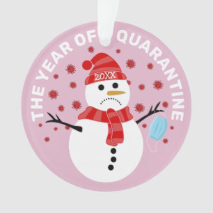 Drôle Triste Bonhomme de neige Quarantine Noël