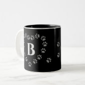 Drôle trop de chats Empreinte de patte Mug café no (Devant gauche)