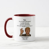 Drôle Trump Chien Papa Fête des pères Café Mug (Gauche)