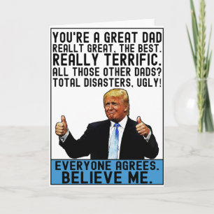 Drôle Trump Papa Cadeau Pour Carte Fête des pères
