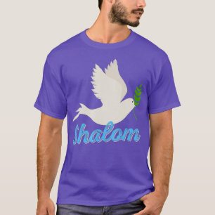 Drôle Tshirt Juif Shalom Paix White Dove mignonne