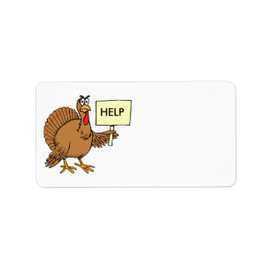 Drôle Turquie Thanksgiving Adresse Stickers Aide