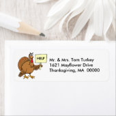 Drôle Turquie Thanksgiving retour Adresse Stickers (En situation)